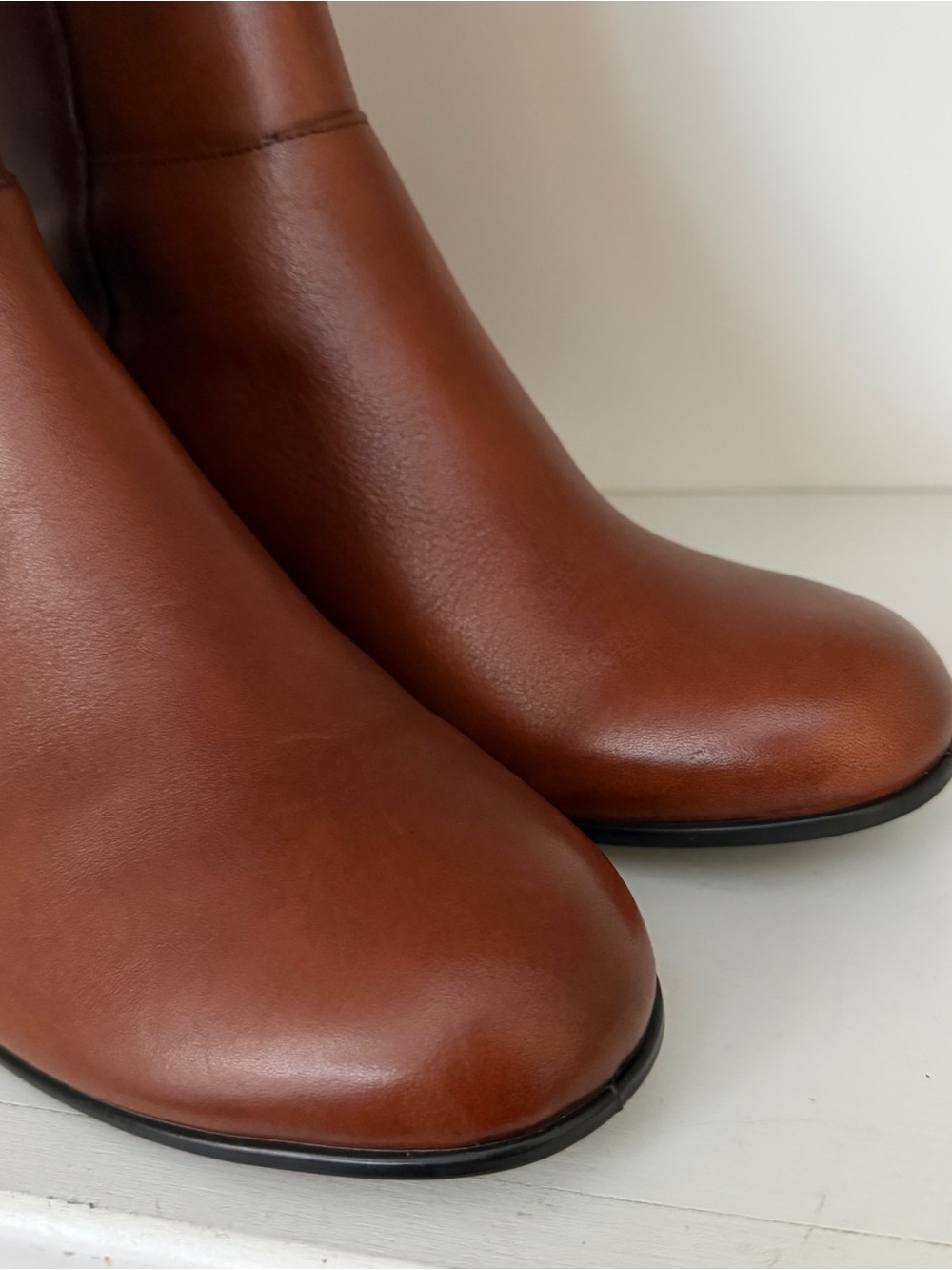 ECCO Shape Brown Leather Ankle Bootie Zip EU 40 US 9-9.5 - Picture 2 of 6
